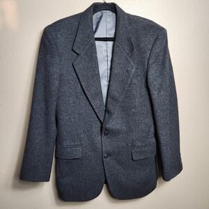 Dario Di Napoli Men Charcoal Gray 100% Camel Hair 2 Button Sport Coat-Size 38